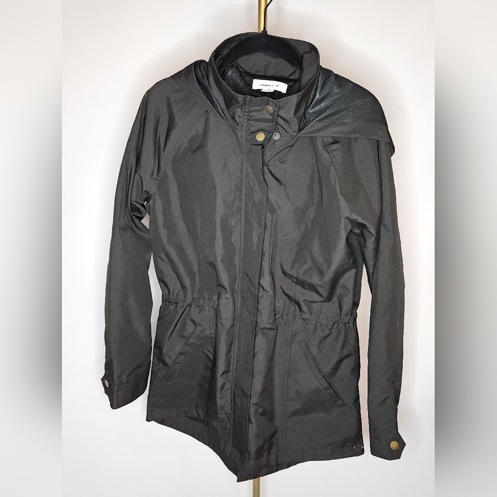 O'Neill Juniors' Gayle Hooded Rain Jacket - Black